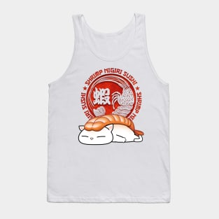 Chubby Cat Shrimp Sushi Tank Top